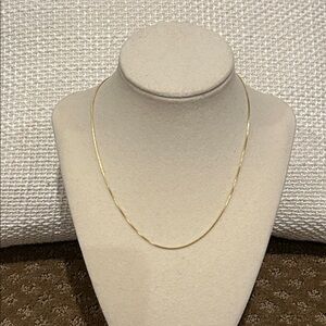 New 14k Yellow Gold Plated Over 925 Sterling Silver 18” Box Chain Necklace